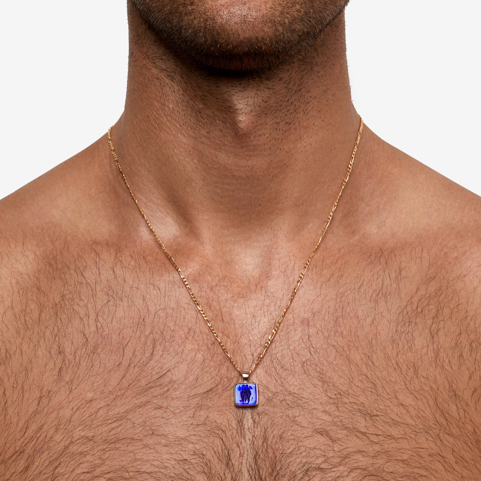 BLUE CUPID & PSYCHE PENDANT