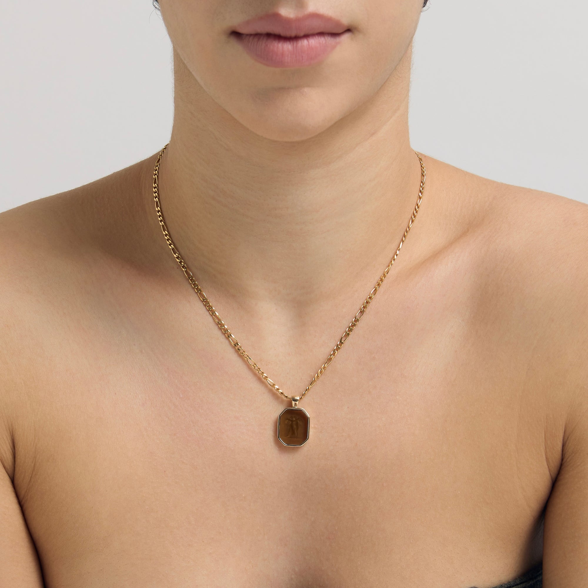 BROWN CUPID & PSYCHE PENDANT