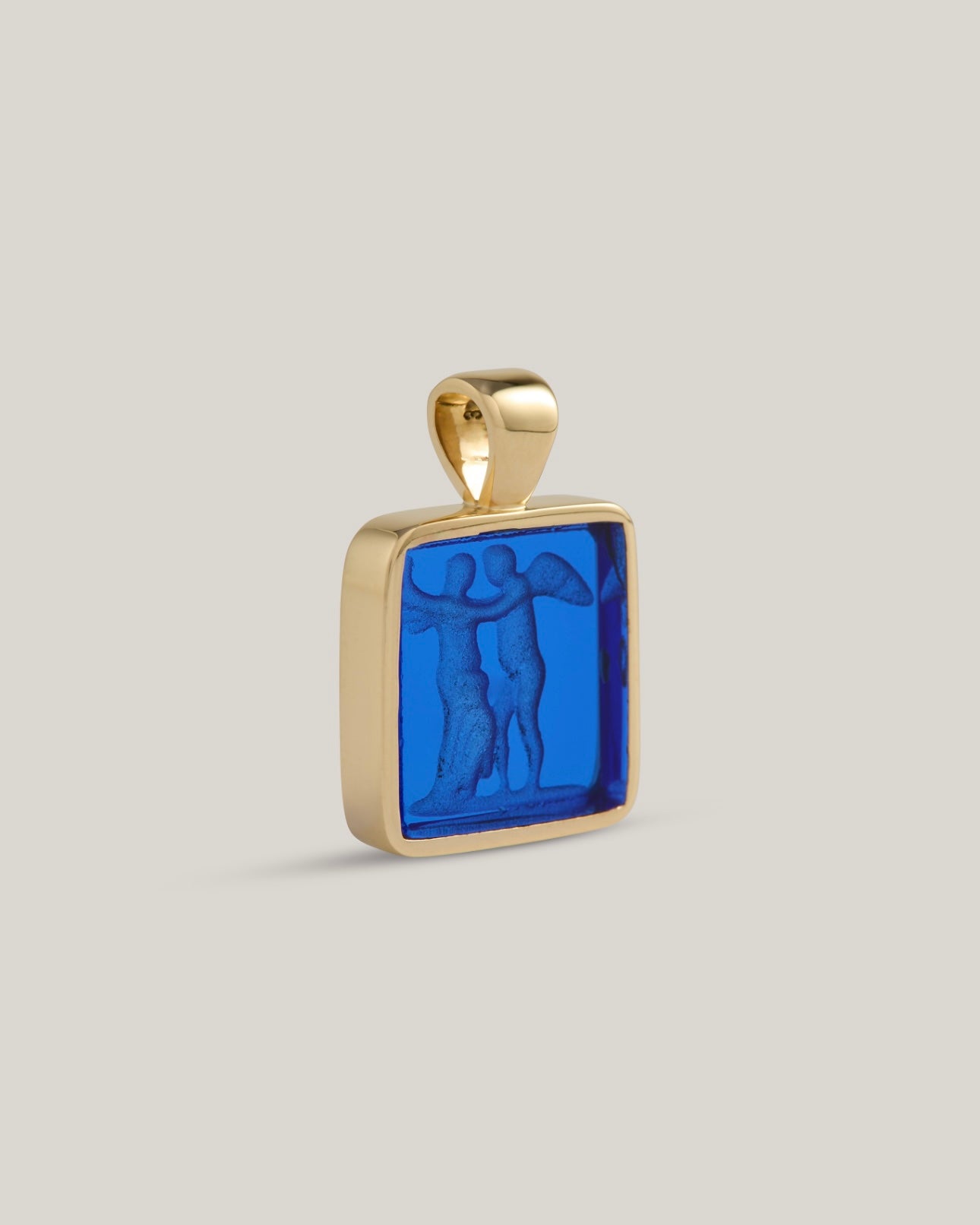BLUE CUPID & PSYCHE PENDANT