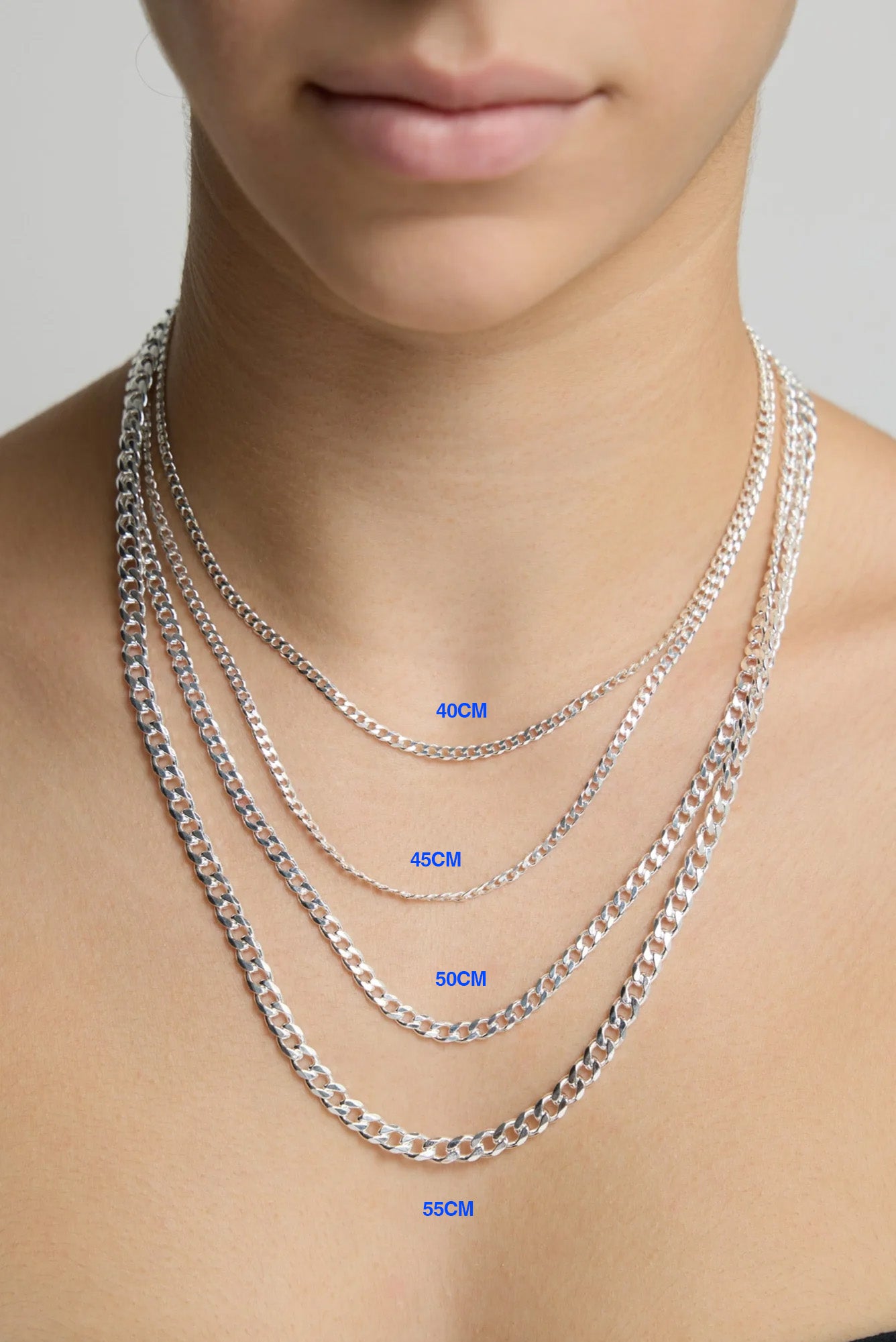 SILVER CURB CHAIN