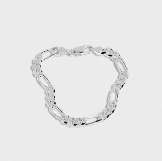 Silver Figaro Bracelet